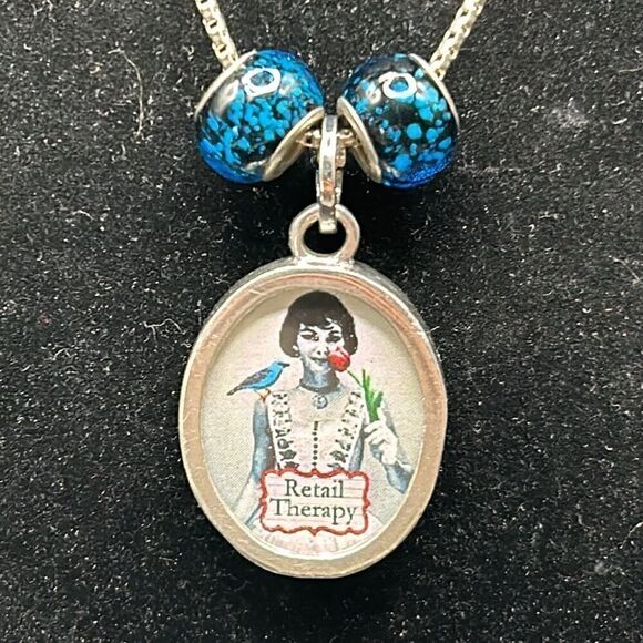Pickup Sticks Retail Therapy Necklace, Reversible Pendant - Picture 11 of 13